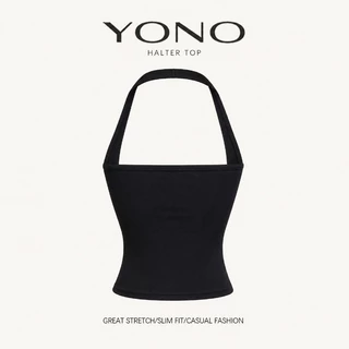 (พร้อมส่ง24ชม.) halter top เสื้อคล้องคอสีดำ ลายดาวประกายสีเงิน ทรงเข้ารูป ฟีล y2k ดาร์กหวานเท่