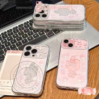 ตุ๊กตาแมว KT น่ารักและเคสมือถือ My Melody เหมาะสำหรับ OPPO Reno 11F 12F 14F 15F 12 15 13 8T 6 5F 14 10 11 12 13 15 Pro