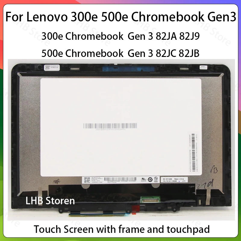 11.6 "สําหรับLenovo 300e Chromebook Gen 3 82JA 82J9 500e Gen 3 82JC 82JBแล็ปท็อปLCD Touch Screen Ass