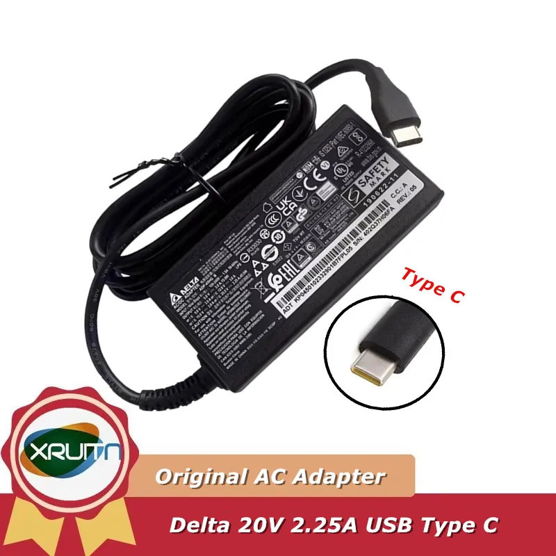 Original Delta ADP-45HG B 45W 5 V/9 V/12 V/15 V/20 V AC Adapter Charger สําหรับ Acer แล็ปท็อป ADP-45
