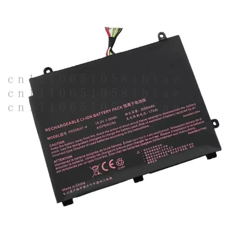 ใหม่ 15.2V 55Wh 6-87-P950S-52B01 P950BAT-4 แบตเตอรี่แล็ปท็อปสําหรับ Clevo P955EP6 P950KP6 P957HR Sag