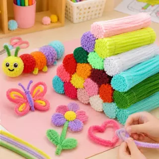 เส้นดัด DIY 8 มม. 20/50/100 เส้น หลายสี ดัดขึ้นรูปง่าย ทำดอกไม้งานฝีมือ สำหรับมือใหม่ พร้อมส่ง COD