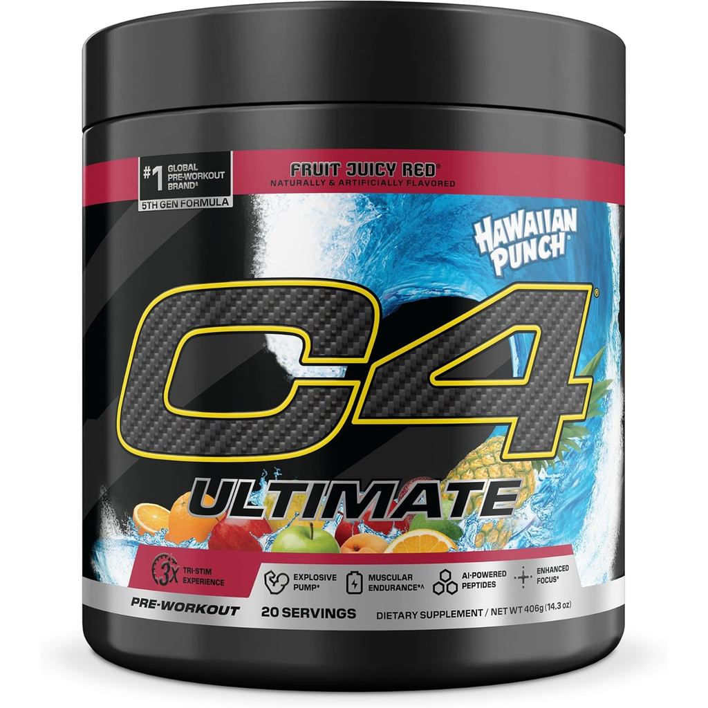 C4 Ultimate Pre Workout Powder - Sugar Free Preworkout Energy Supplement for Men & Women - 300mg Caf