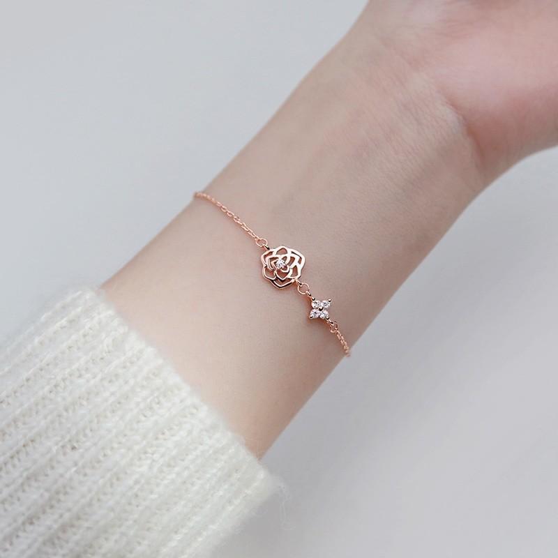 Rose Bracelet สร้อยข้อมือเงินแท้ S925 [MERCELO]