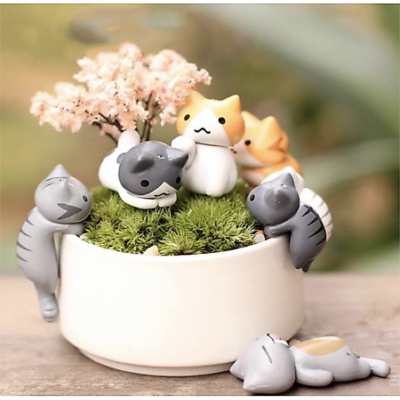 ตุ๊กตาแมว แมวเรซิ่น ตกแต่งสวน ตกแต่งกระถาง