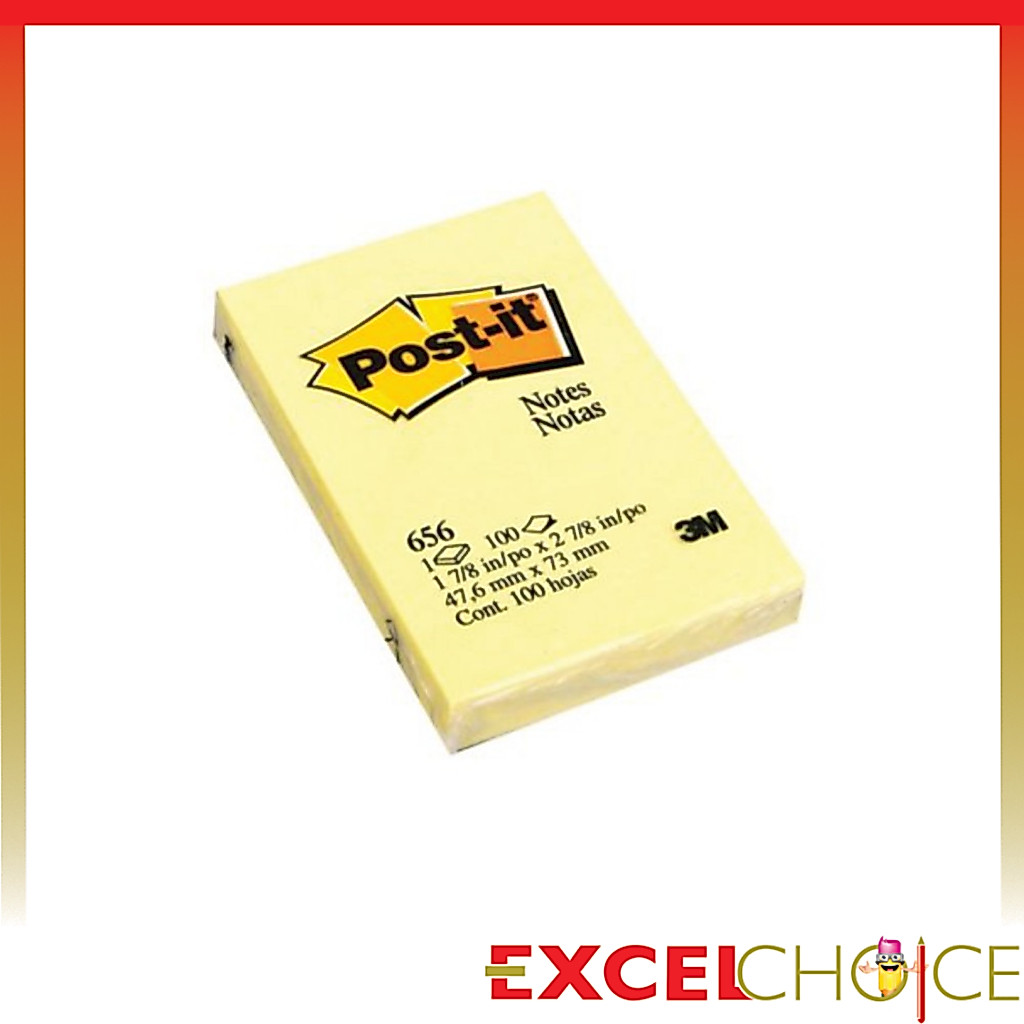 โพสต์-อิท โน้ต 656, 2 x 3" เหลือง Post-it 3M