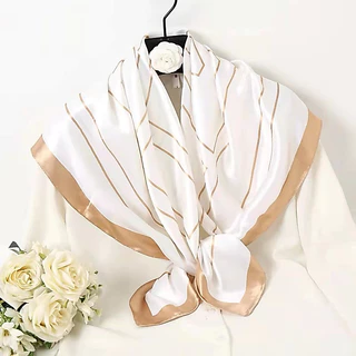 shawl ผ้าคลุมไหล่ซาติน ผ้าพันคอ ( ขนาด ไหญ่90*90ซม )(สินค้าพร้อมส่งที่ไทย)