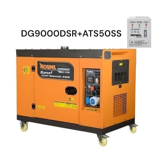 เครื่องปั่นไฟดีเซล ROWEL DG9000DSR+ATS50SS 17HP 9000 วัตต์