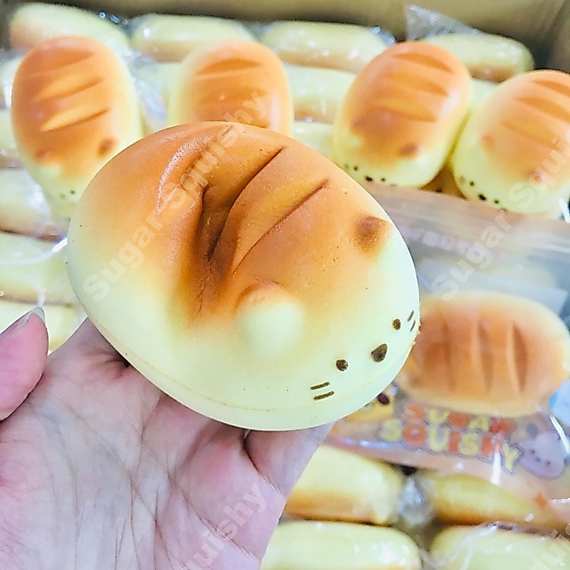 สกุชชี่น้ําตาล Purrfect Kitty Bun สกุชชี่ช้า