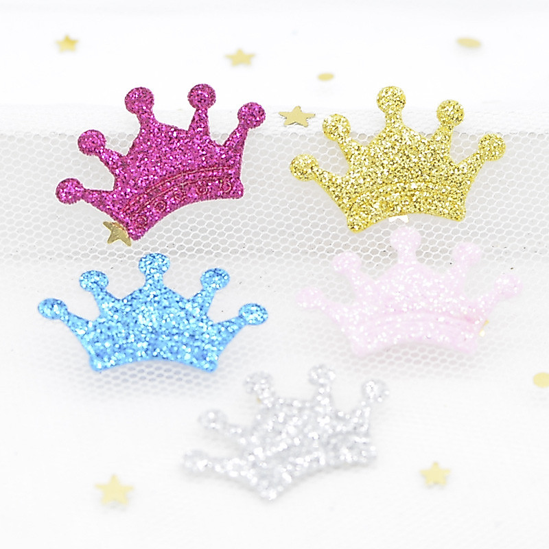 120 ชิ้น 28*18 มิลลิเมตร Glitter Nonทอมงกุฎ Bepowder Appliques สําหรับ DIY หัตถกรรมเสื้อผ้า Hairpin งานแต่งงานตกแต่งแพทช์อุปกรณ์เสริม