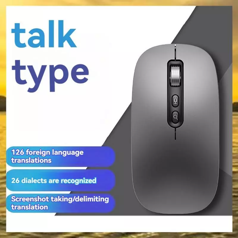 PT L AI เมาส์เสียงอัจฉริยะไร้สาย 2.4G Bluetooth สำหรับแล็ปท็อป thumbnail 3