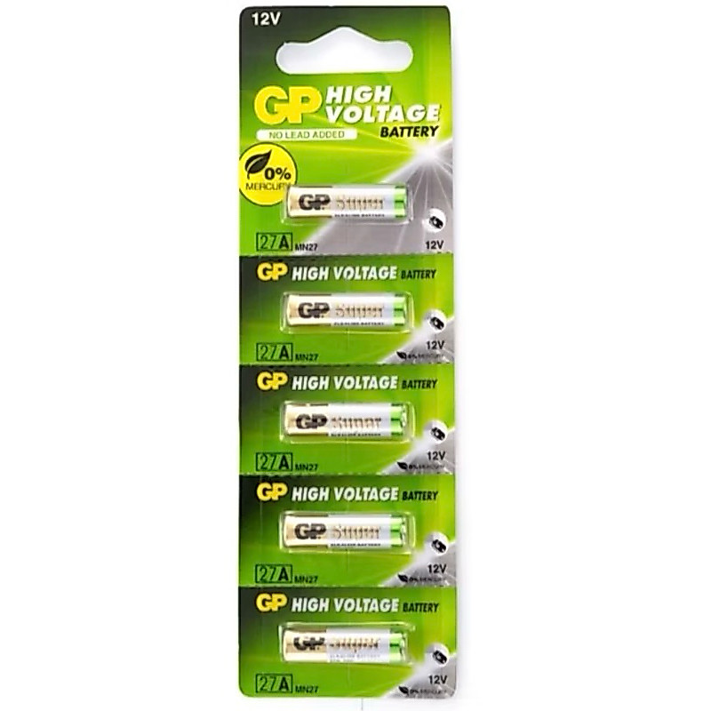 ถ่าน GP High Voltage 23A/AE,27A/AE 12Vแผง5ก้อน ถ่านแท้