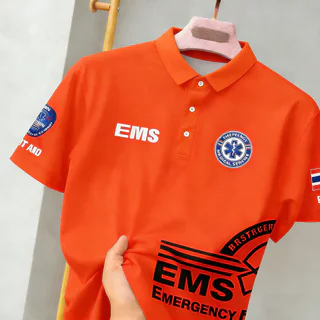 2026 ฤดูร้อนขายร้อนกู้ภัย ems1669 ฉุกเฉินทางการแพทย์ บริการ เสื้อโปโล ประเทศไทย ธง รูปแบบ ระบายอากาศได้ ทนทาน
