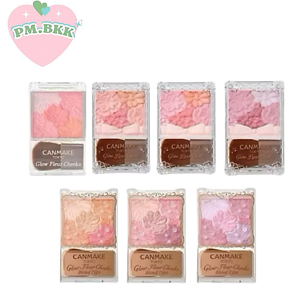 ส่งด่วน‼️นำเข้าเองจากญี่ปุ่น🇯🇵 canmake glow fleur cheeks บรัสออนแคนเมค เนื้อฝุ่นโปร่งแสง