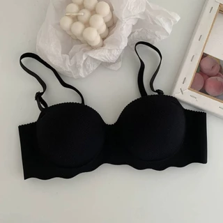 [พร้อมส่ง] บราไร้ขอบ ไร้โครง ดันทรงสวย อกชิดทันใจ ฟองน้ำนุ่ม ใส่สบาย สายปรับได้ เซต 4 สีคลาสสิก ไซส์ 32-38