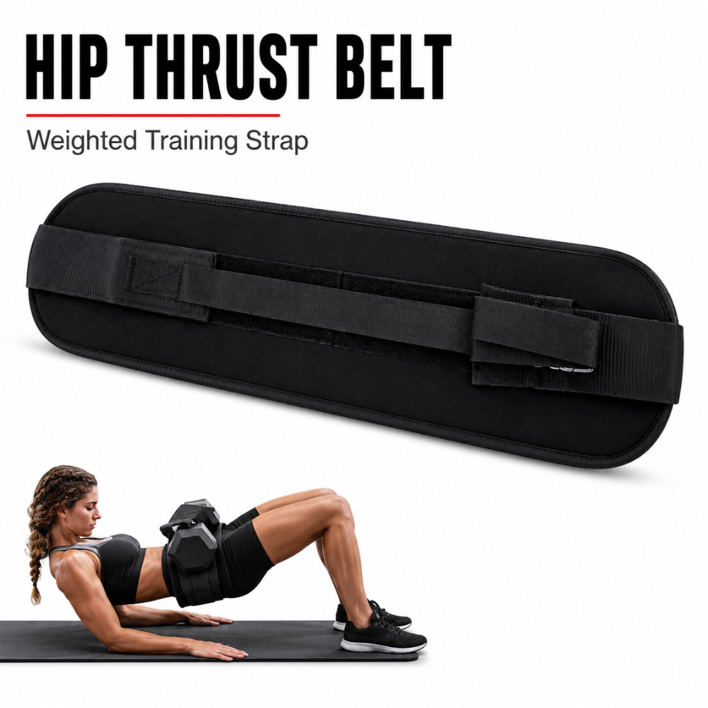 Hip Thrust Belt EVA Cushion Dumbbell Weighted Training Strap Tali Hip Thrust Senaman Punggung