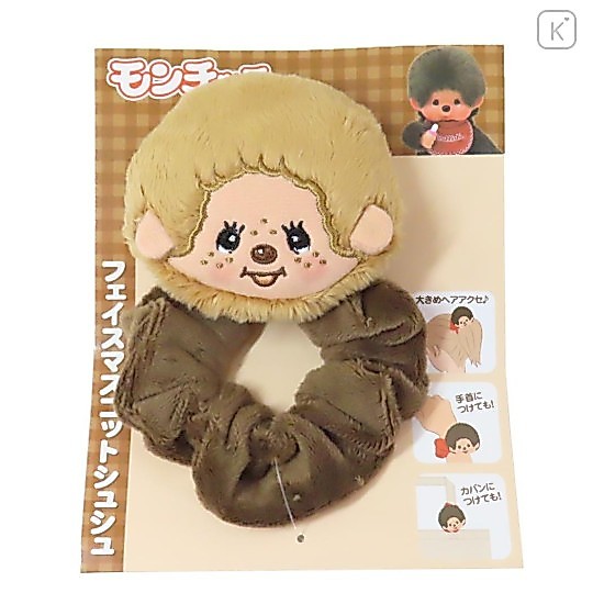 ⚡️ของแท้พร้อมส่ง⚡️ยางรัดผมโดนัท Japan Monchhichi Mascot Scrunchie - Brown นำเข้าจากญี่ปุ่น