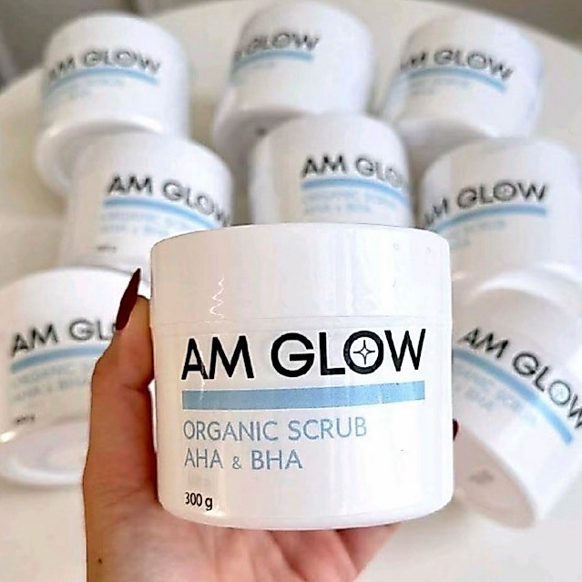 🔥มีส่งด่วน ของแท้!! AM GLOW organic scrub aha&bha แอมโกล ออแกนิค สครับบำรุงผิวให้ผิวชุ่มชื้น ผิวที่ห