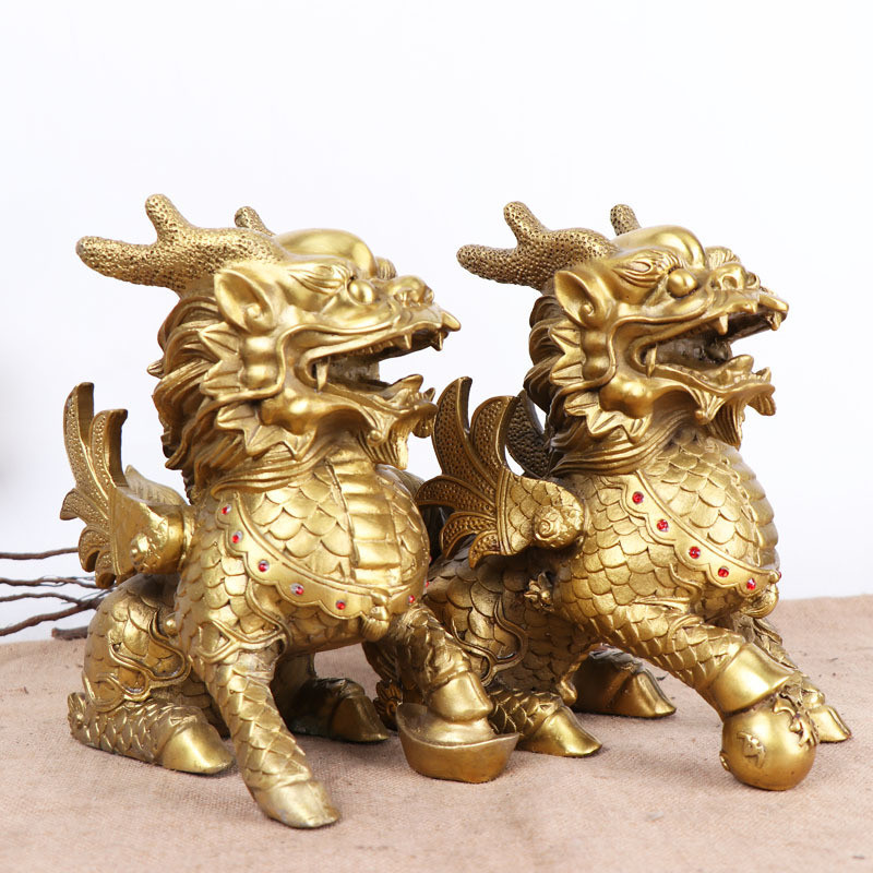 Yang Tongji Bronze Bottomless Wealth Kirin Wealth Kirin เครื่องประดับ