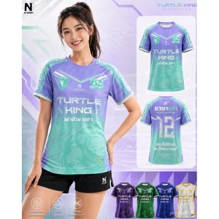 เสื้อกีฬา TURTLE KING คอกลมแขนสั้น ผ้าไมโคร 150G รุ่นลิมิเต็ด ใส่สบาย ระบายอากาศดี สำหรับผู้หญิง
