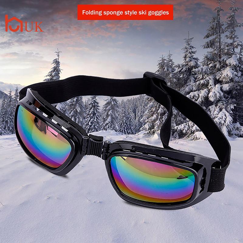 UK แว่นตาความปลอดภัยแว่นตารถจักรยานยนต์แว่นตาพับ Anti Fog Windproof Sandproof แว่นตาสกี Off Road Racing แว่นตาขี่จักรยาน TH