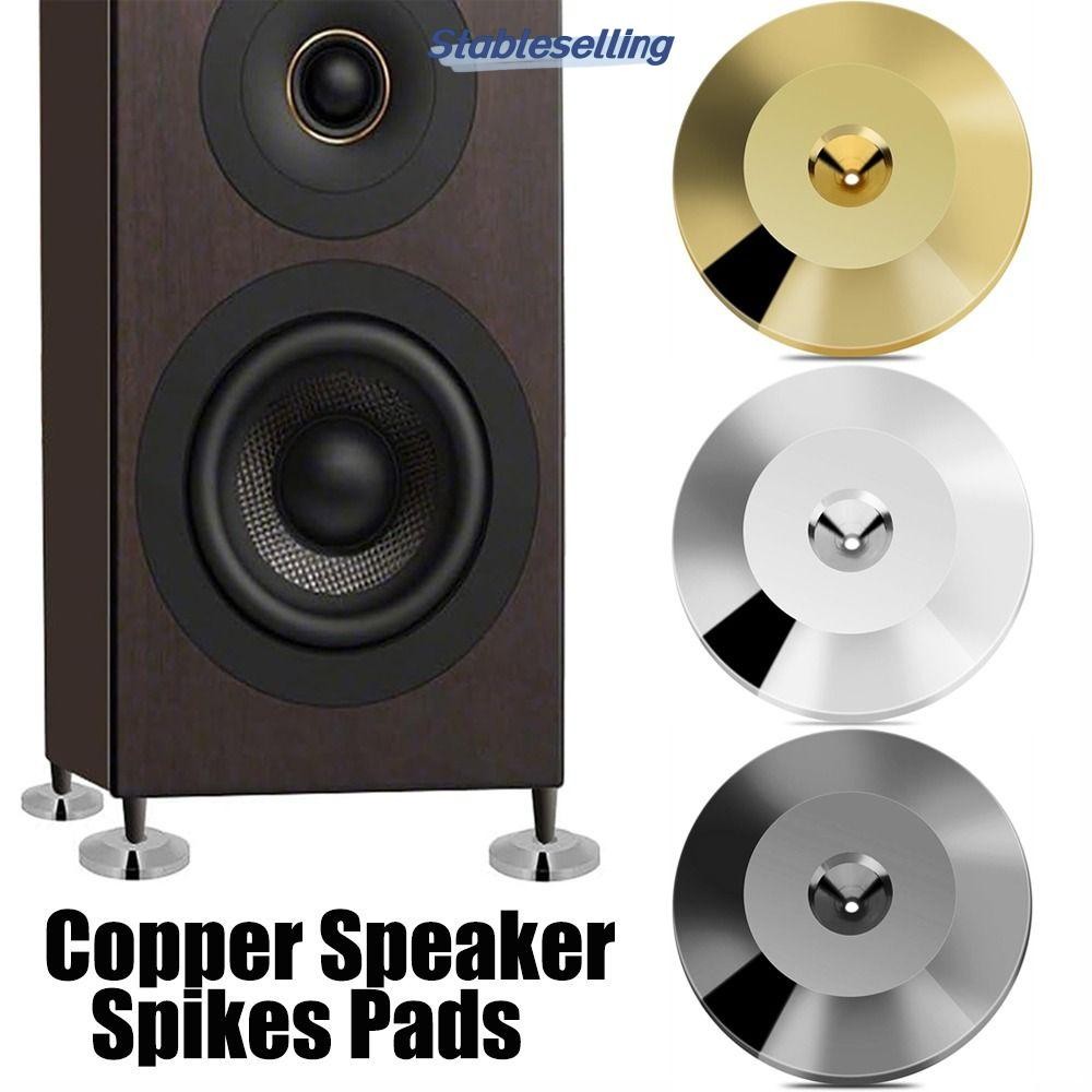 STABLESELLING Speaker Spikes, Copper Gold Speaker Feet Pad, Copper Speaker Spike 25x5mm Copper Isola