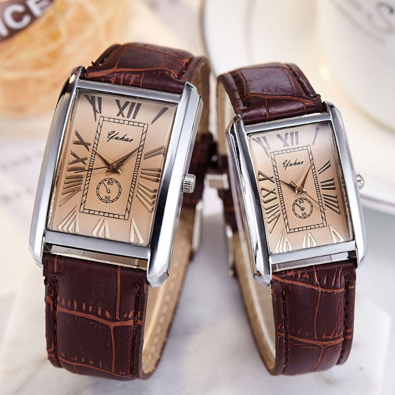 ผู้ชายผู้หญิงนาฬิกาควอตซ์ธุรกิจแฟชั่นนาฬิกาคู่รักเข็มขัดหนัง - รูปที่ 7