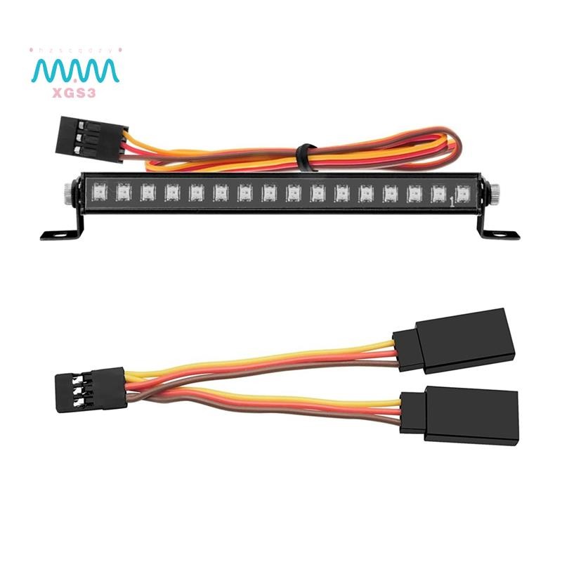 โลหะ 16 LED 8 โหมดไฟหลังคาบาร์โคมไฟหลังคาอะไหล่สําหรับ TRX4M TRX4-M 1/18 RC Crawler รถอัพเกรด