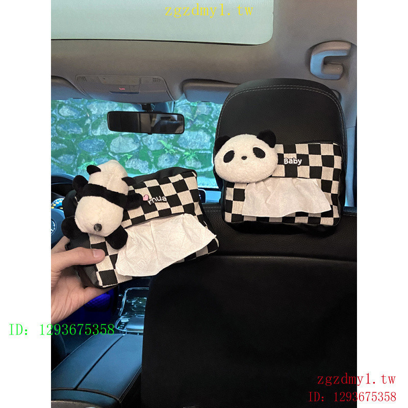 RZKB J6OJ สร้างสรรค์น่ารักกล่องกระดาษทิชชูรถการ์ตูนตุ๊กตาอุปกรณ์ตกแต่งภายในที่นั่งแขวนประเภทกล่องกระ