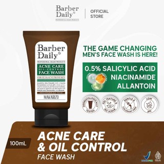MAKARIZO Barber Daily Acne Care Oil-Control Face Wash for Oily & Acne Prone Skin 100mL