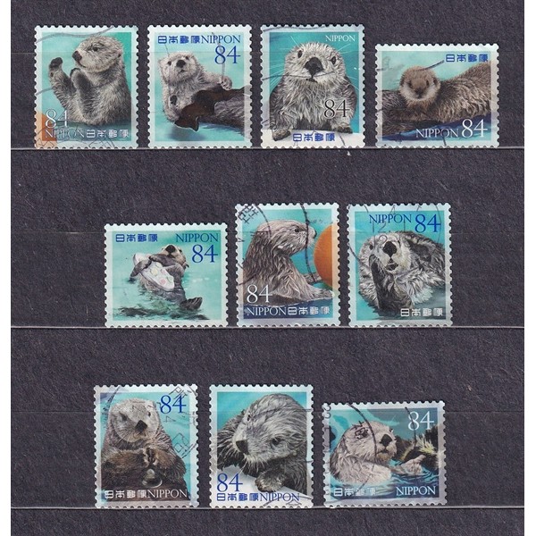 ชุดแสตมป์ไปรษณีย์ญี่ปุ่น 10 ชิ้น - สัตว์ทะเล พี.6 | ญี่ปุ่น - Sea Creatures Series Vol.6 84yen 2022 