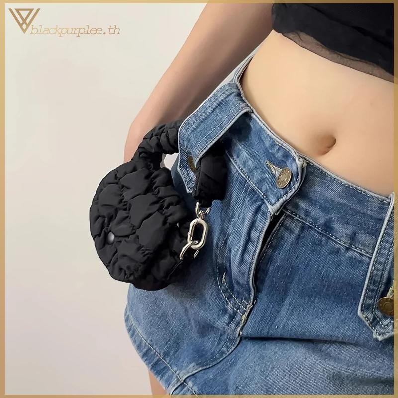 กระเป๋า BPR ขนาดเล็กขอบสีดำ น้ำหนักเบา มีสายคล้องคอและกระเป๋าสำรอง ออกแบบมาให้ปลอดภัยและสวยงาม