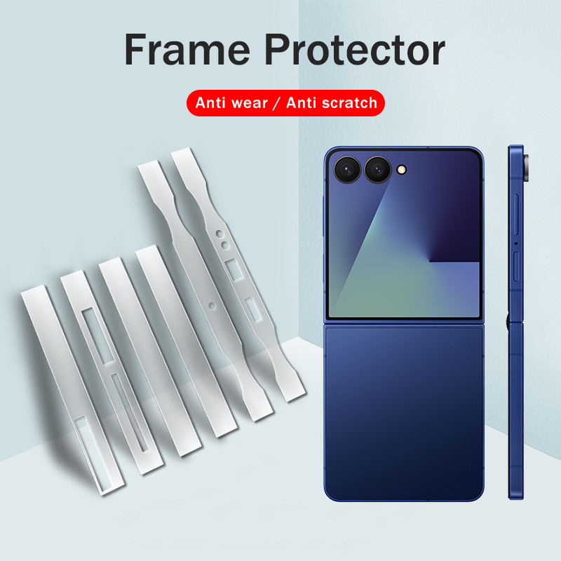 SAMSUNG กรอบป้องกันฟิล์มHydrogelใสด้านข้างสําหรับSamsung Galaxy Z Flip7 ZFlip7 Flip ZFlip 7 FE 5GขอบบานพับProtectorสติกเกอร์ชายแดน