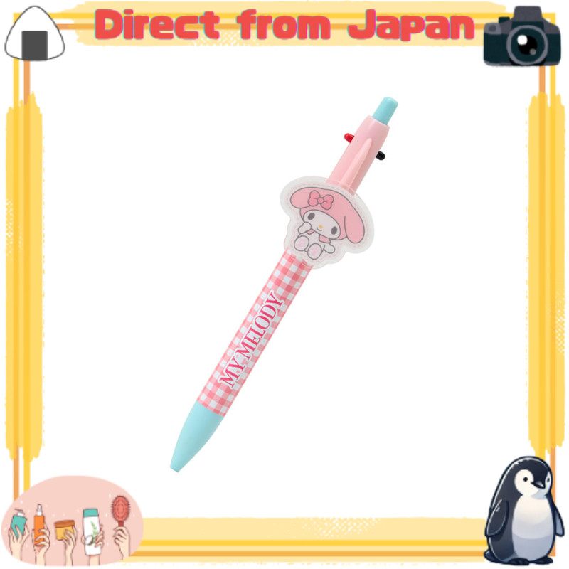 ซานริโอ (SANRIO) ปากกาลูกลื่น 2 สี & ปากกาลบได้ ไมค์เมโลดี้ PMMA สีน้ำหมึก: ดำ, แดง แบบกด พร้อมคลิปม