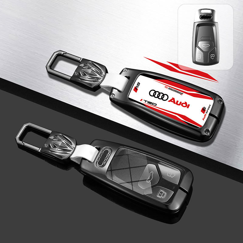 เหมาะสําหรับ 2005 06/07/08/09/10 Audi A6L เคสกุญแจเก่า Audi Q7q3 A3L ฝาครอบโลหะ