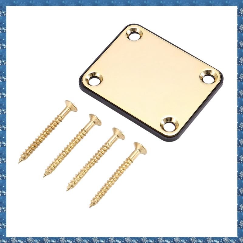 (PGM)แผ่นคอสีทองพร้อมสกรู 4 ชิ้นสําหรับกีตาร์ไฟฟ้า Strat