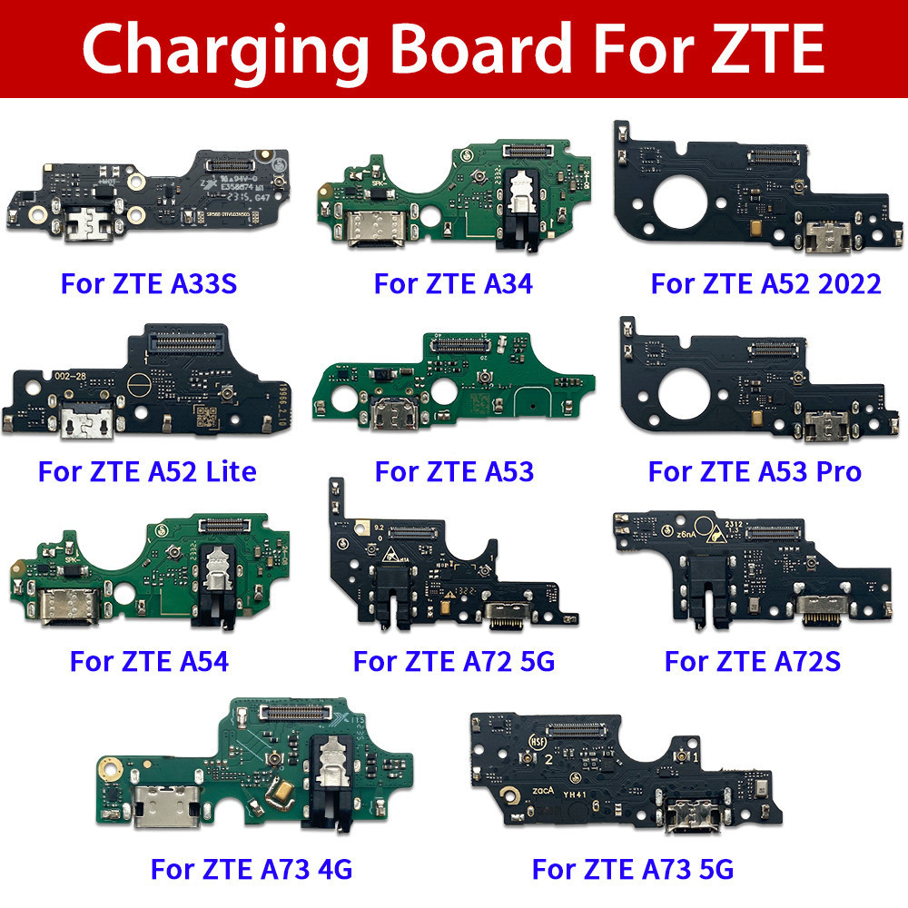 ZTE สําหรับZTE A33S A34 A52 2022 Lite A53 Pro A54 A72 5G A72S A73 4G 5G Dock Connector USB Chargerชาร์จพอร์ตFlex Cable