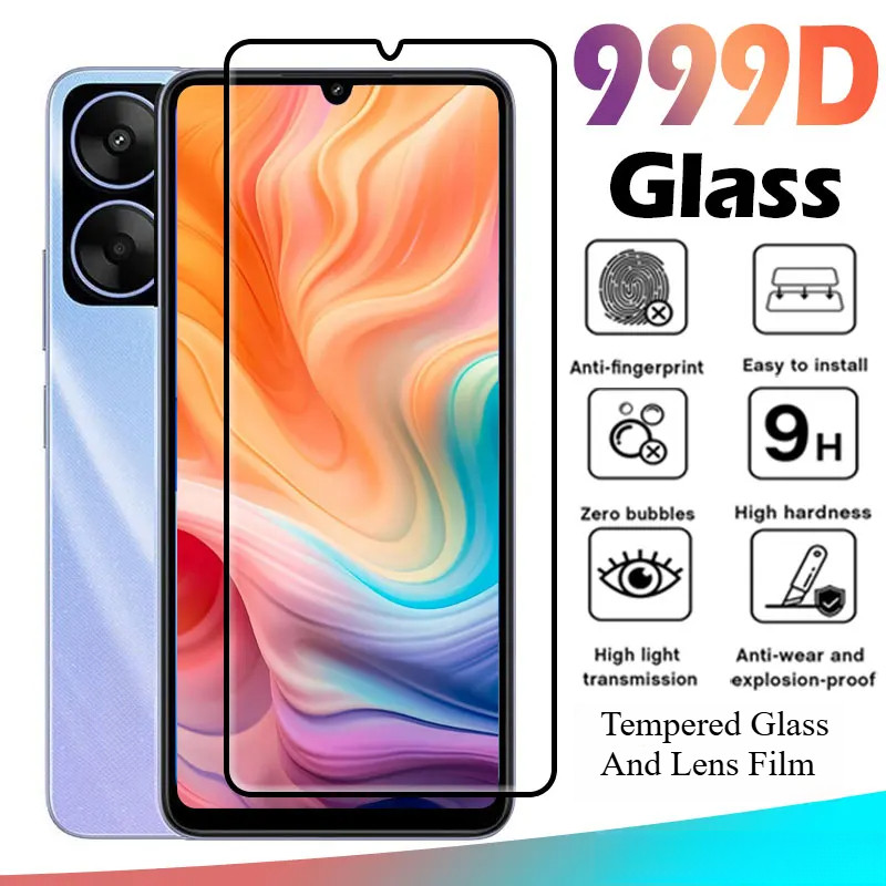 ฝาครอบขอบสีดํากระจกนิรภัยสําหรับ vivo V2212 V2060 V2061 V2066 V2069 V2072A V2102A V2109 V2111 V2111A