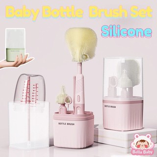 Baby Bottle Cleaning Brush Set Multi Baby Pacifier Straw Scrubber Silicone Glass Cup Washing Tool