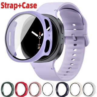 2in1 Band + สําหรับ Samsung Galaxy Watch 8 44 มม.40 มม.กีฬาเข็มขัดเปลี่ยนสร้อยข้อมือ Correa + ฝาครอบ + แก้ว Galaxy Watch8 สายรัด
