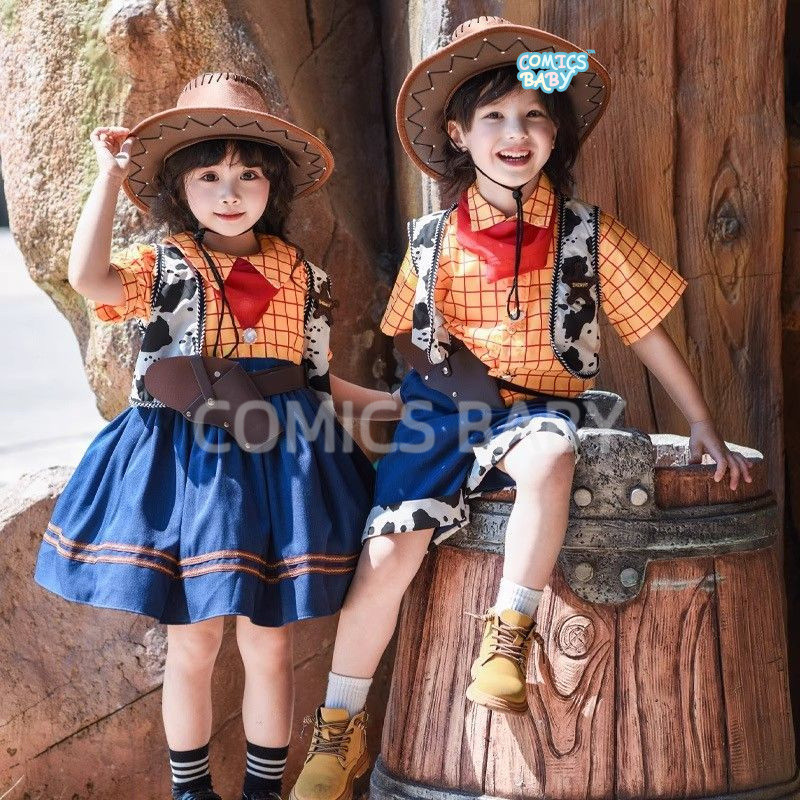 Toy Story Woody  cosplay Costume kids ชุดแฟชั่นเด็ก Halloween  Children's Clothes Boy胡迪