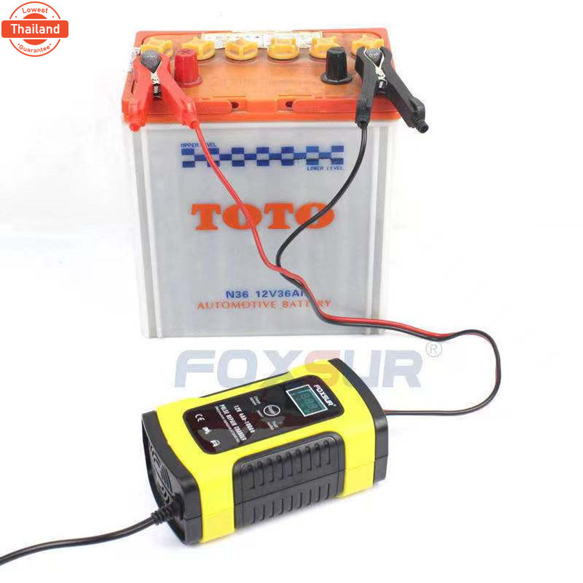 FOXSUR แตเตอรี่12โวล์ท5แอมป์ FOXSUR FBC1205D Pulsea Repair Charger 12V 4-100Ah Model: FBC1205D เครื่