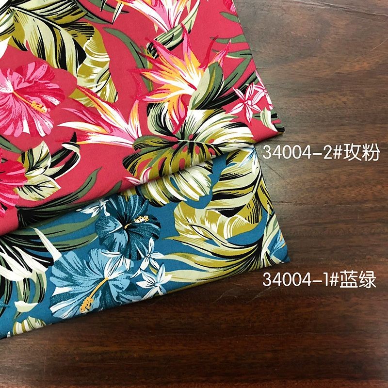 人棉纹身印花活印花 3068树叶纹身服装面料 可来花型定制rayon พิมพ์ธรรมดาพิมพ์สด3068ต้นไม้20250903