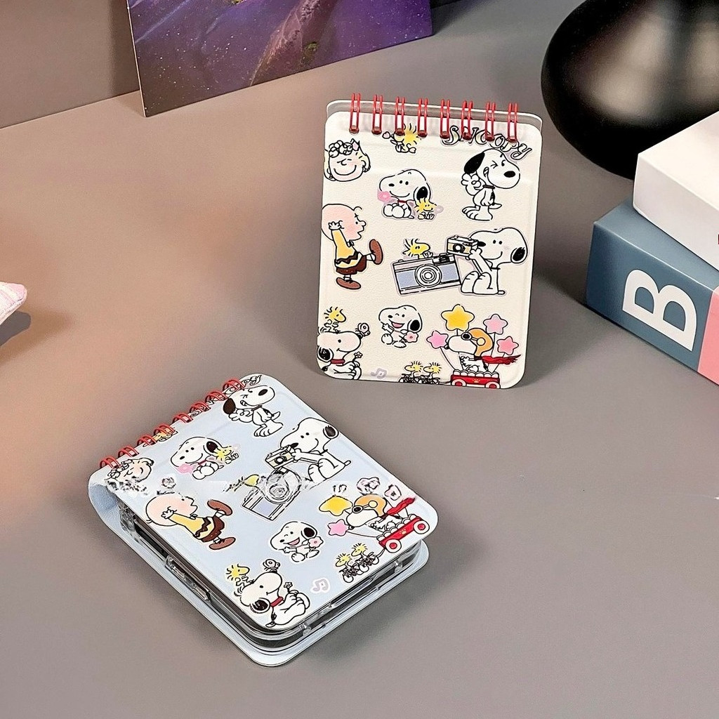 เหมาะสําหรับ Samsung Galaxy ZFlip7 zflip6 โน้ตบุ๊คสร้างสรรค์ Snoopy รูปแบบเคสโทรศัพท์ Lanyard เปลือกพับสําหรับ Zflip 7FE 6 4 5 3 5G N3Flip MixFlip PC ฝาครอบป้องกันแบบแข็ง
