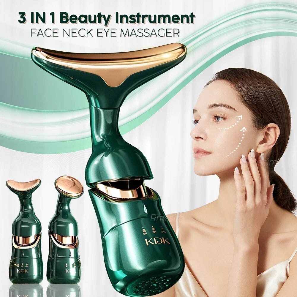 3 ใน 1 เครื่องนวดหน้า เครื่องนวดตา เครื่องนวดยกกระชับใบหน้าไฟฟ้า นวดกระชับ นวดหน้า รอบดวงตา คอ