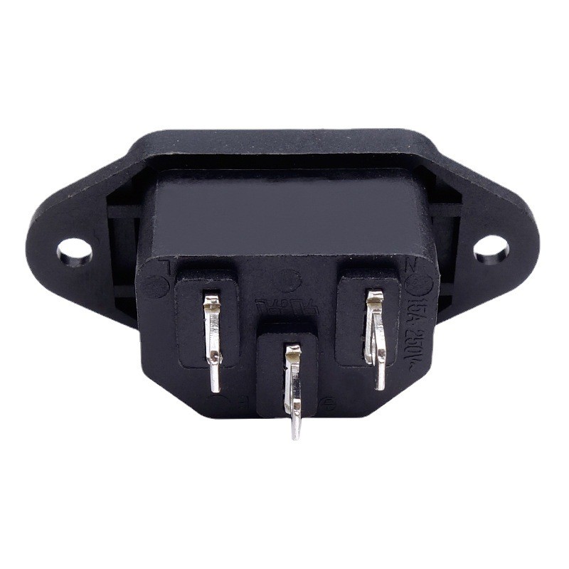 5 ปลั๊กไฟ AC AC-04 3 Pins Fon พร้อมหู AC Power Socket Components
