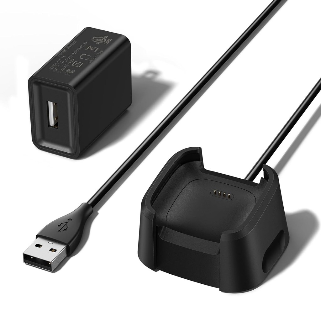 Oumida Wall Charger สําหรับ Fitbit Versa 2 (เท่านั้น) เปลี่ยนสายชาร์จ USB Dock Cradle สําหรับ Fitbit