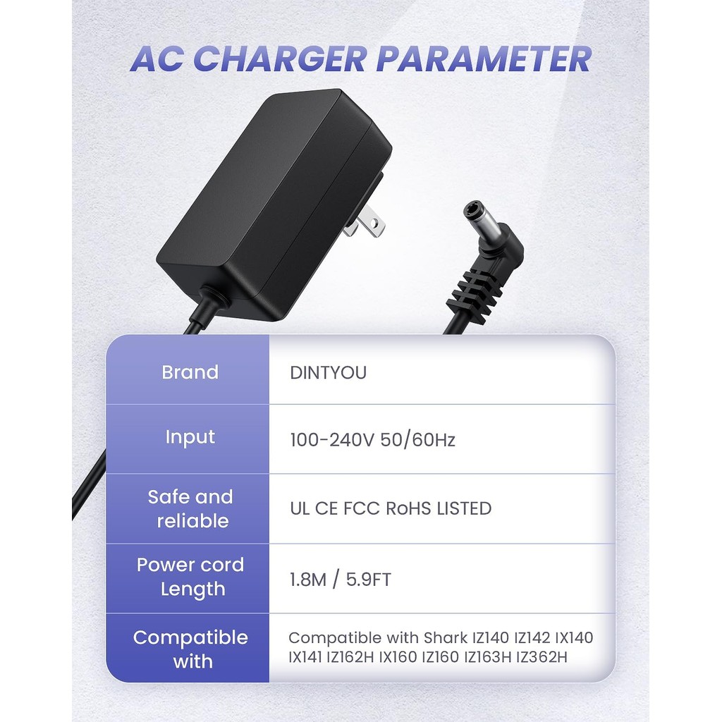 เครื่องชาร์จสูญญากาศไร้สาย Shark 24.8V, ทดแทนสําหรับ Shark Rocket Pro DK33-248080HT Pet Pro IZ162H I