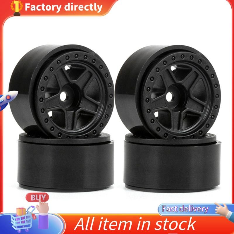 In stock-4PCS 1.0 นิ้วไนลอน 5-Spokes Beadlock ล้อขอบสําหรับ 1/24 RC Crawler รถ Axial SCX24 FMS FCX24