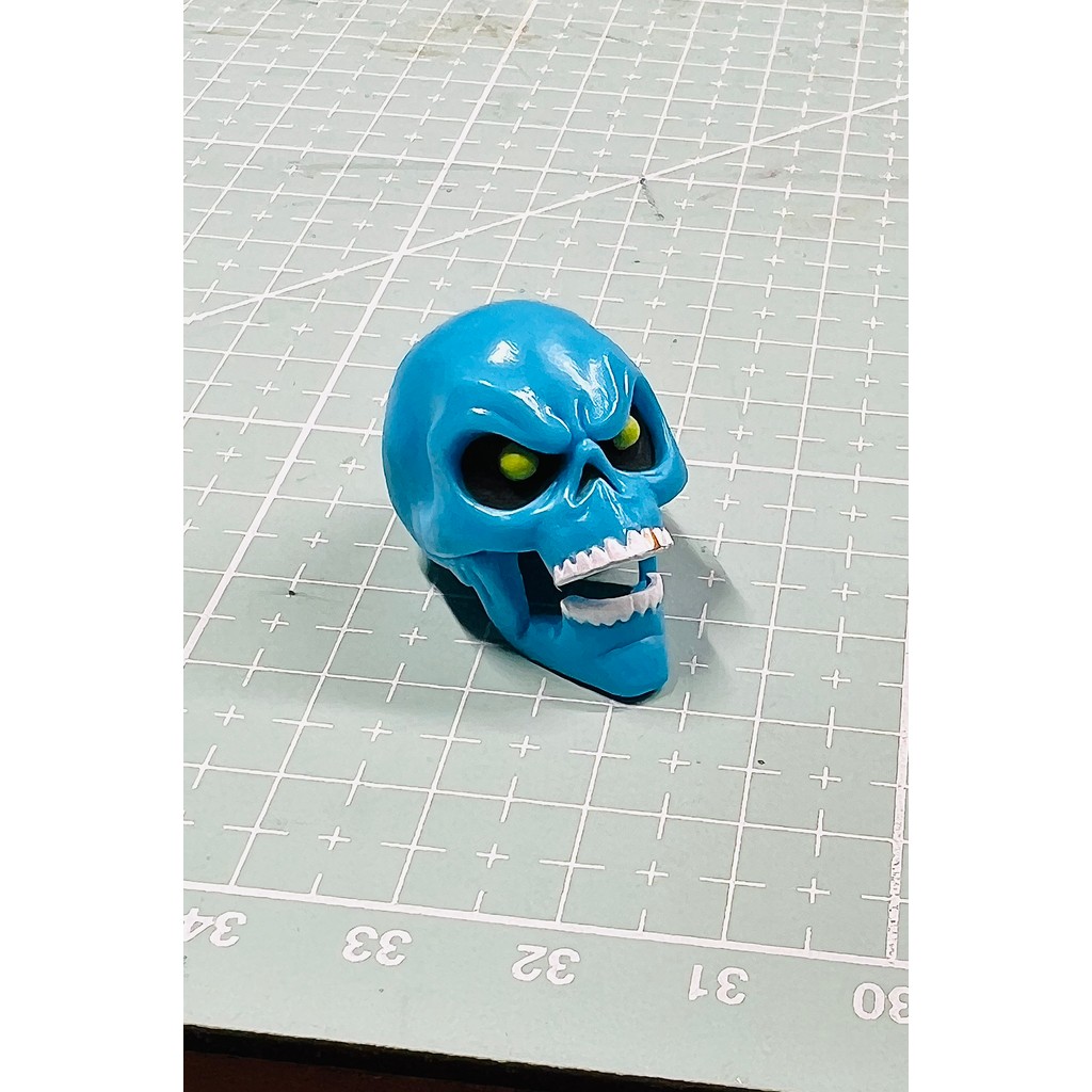 Mezco Ant-Man Blue Skull Movable Mouth Head แกะสลัก 1/12DIY อุปกรณ์เสริม 20 ซม.ชิ้นส่วนสินค้าจํานวนมาก